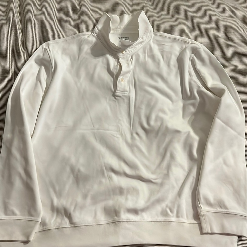 White long sleeve polo shirt